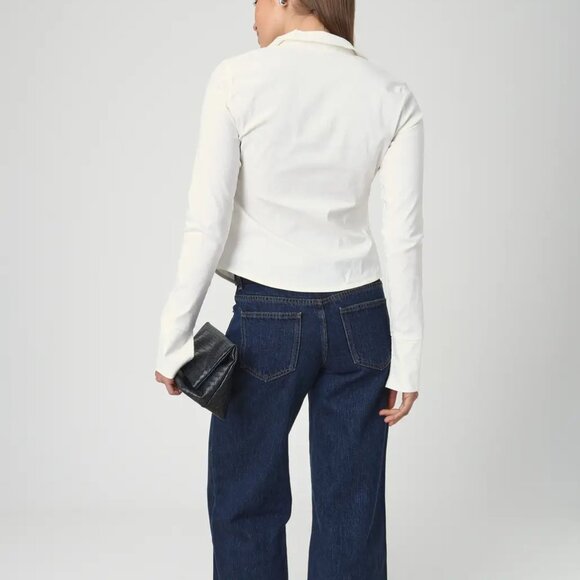 Glassons Double Front Tie Blouse in Milk - Picture 2 of 4